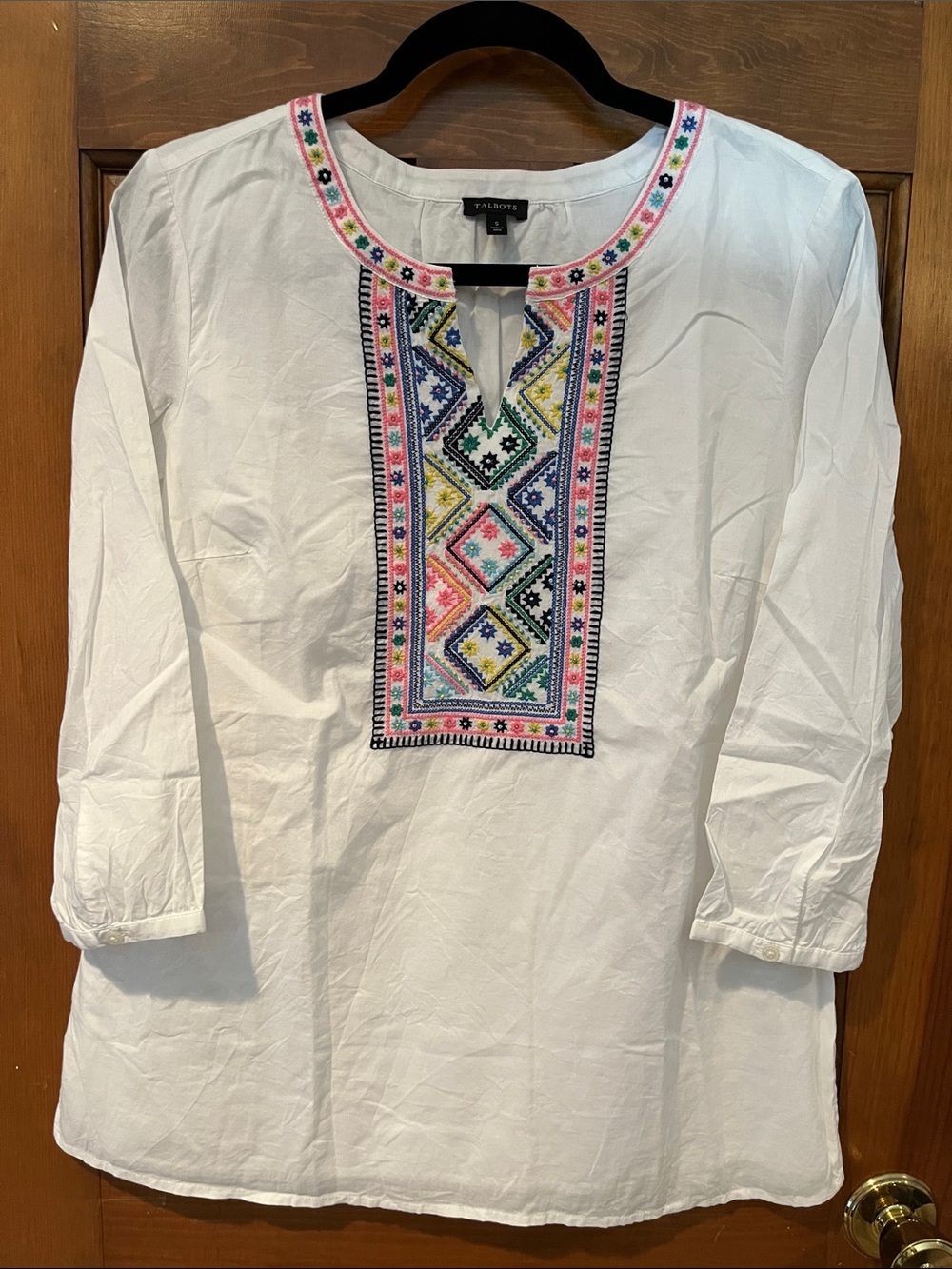 TALBOTS EMBELLISHED VOILE TUNIC